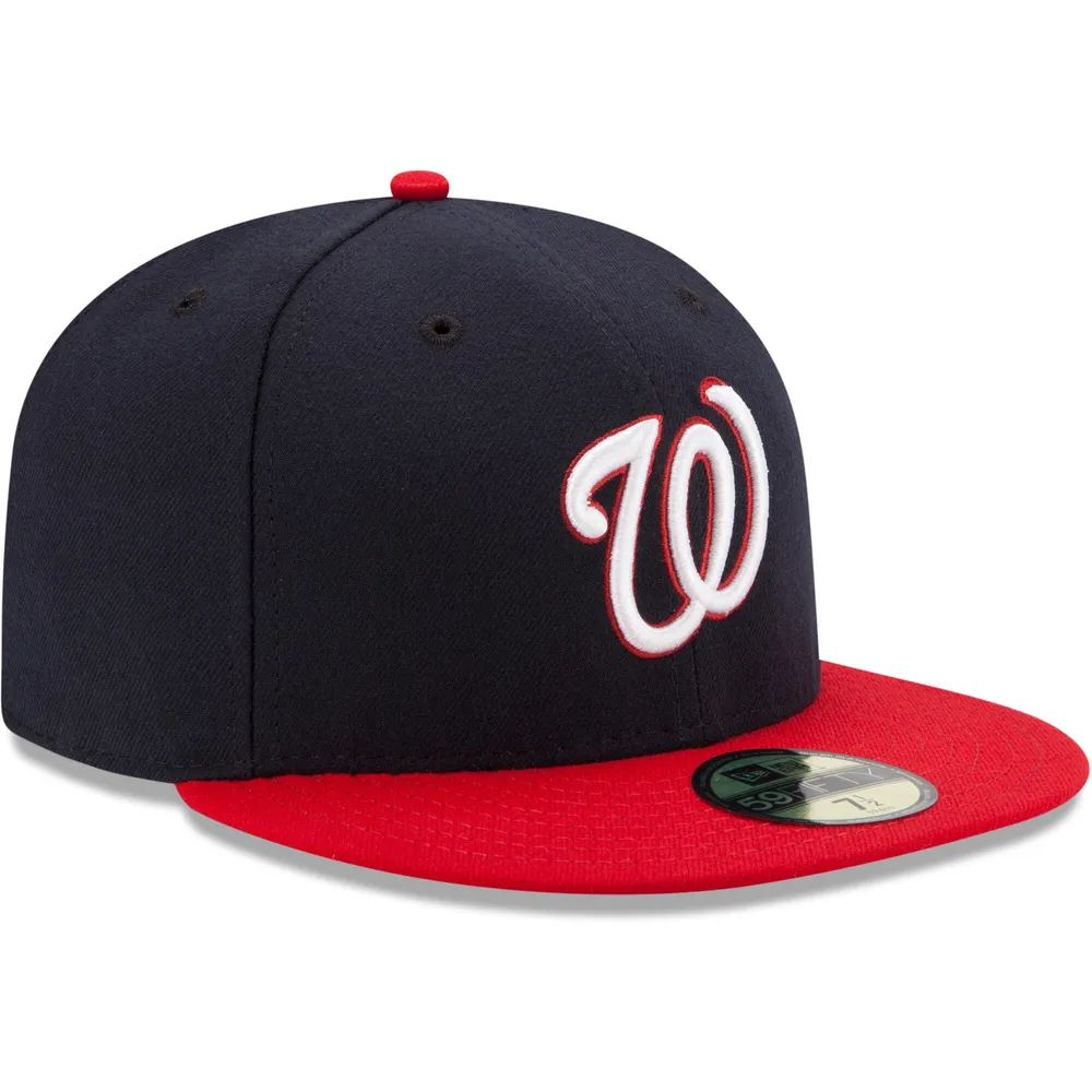 Casquette ajustée 59FIFTY On-Field New Era pour homme, bleu marine/rouge Washington Nationals Alternate Authentic Collection