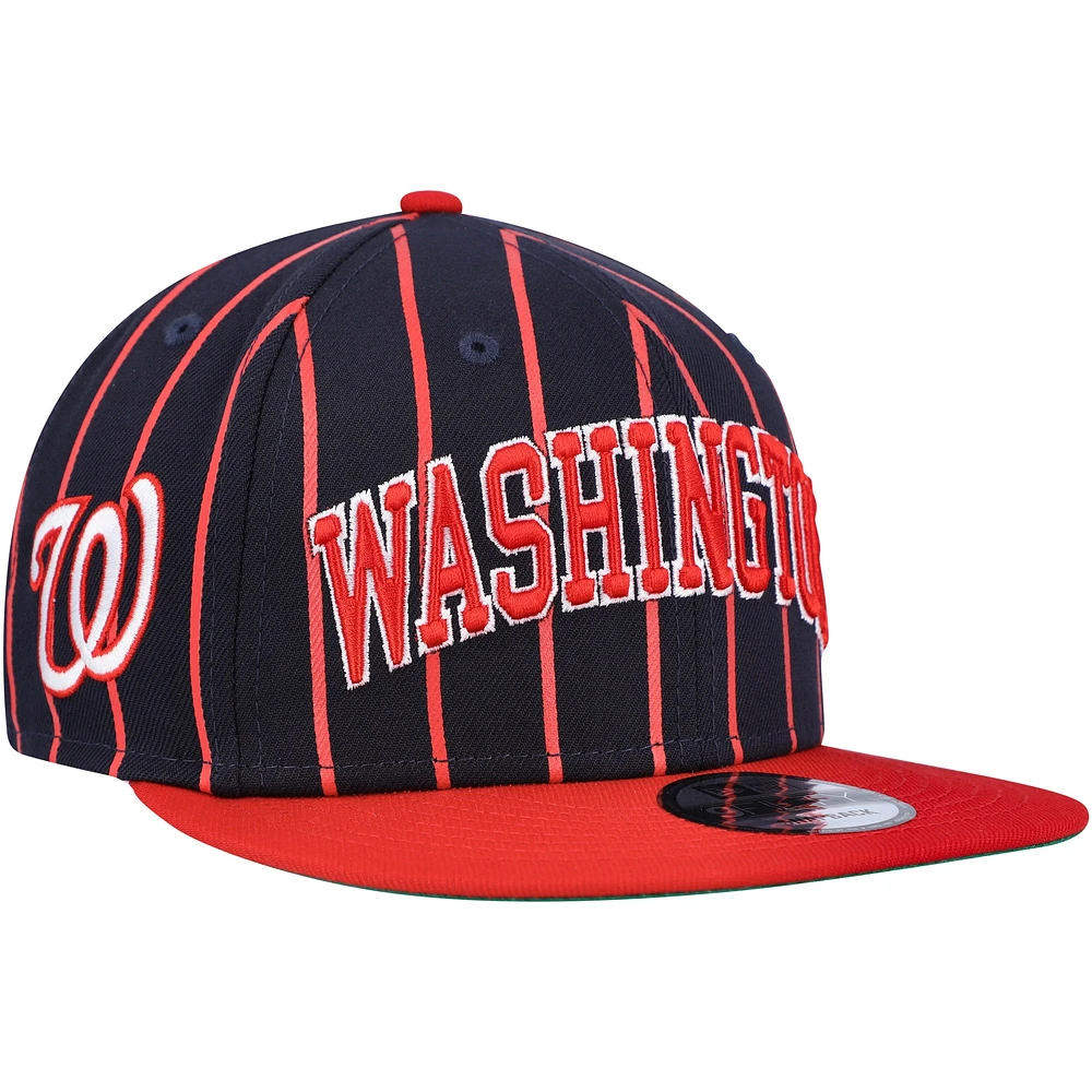 Washington Nationals New Era Black on Black 9FIFTY Snapback Hat