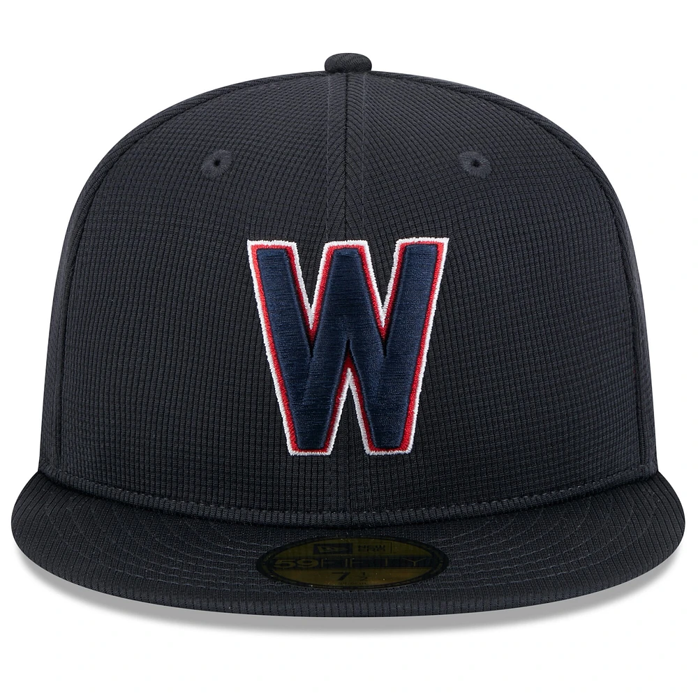 Men's New Era  Navy Washington Nationals 2025 Spring Training 59FIFTY Fitted Hat