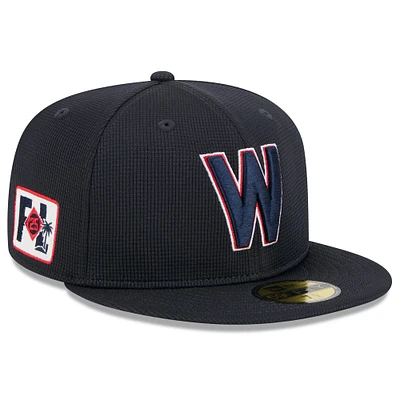 Men's New Era  Navy Washington Nationals 2025 Spring Training 59FIFTY Fitted Hat
