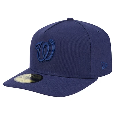 Men's New Era Navy Washington Nationals Color Pack A-Frame 59FIFTY Fitted Hat