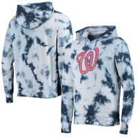 Men's New Era Navy Washington Nationals Tie-Dye Pullover Hoodie