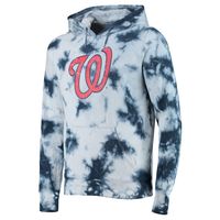 Men's New Era Navy Washington Nationals Tie-Dye Pullover Hoodie