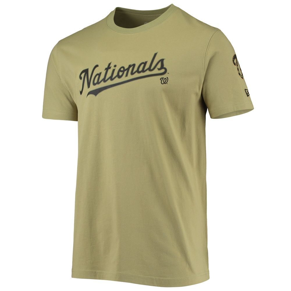 Men's New Era Olive Washington Nationals Brushed Armed Forces T-Shirt