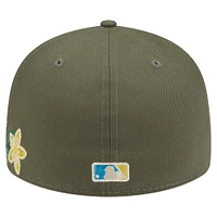 Men's New Era Olive Washington Nationals Tonal Florals 59FIFTY Fitted Hat