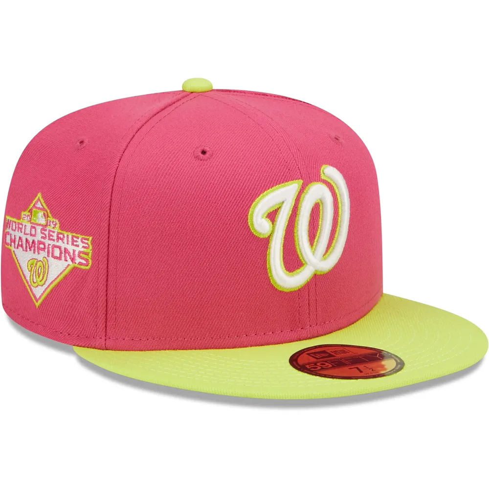 Lids Washington Nationals New Era 2019 World Series Champions Beetroot  Cyber 59FIFTY Fitted Hat - Pink