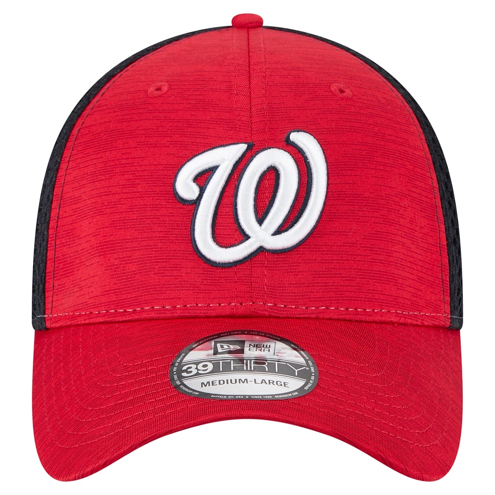 Casquette New Era rouge/noire pour homme Washington Nationals Neo 39THIRTY Flex