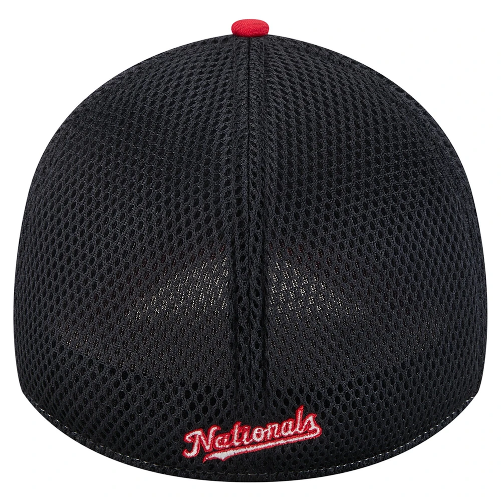 Casquette New Era rouge/noire pour homme Washington Nationals Neo 39THIRTY Flex