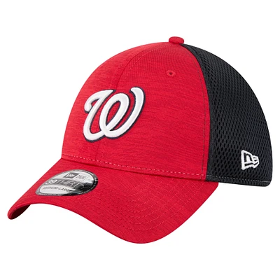 Casquette New Era rouge/noire pour homme Washington Nationals Neo 39THIRTY Flex