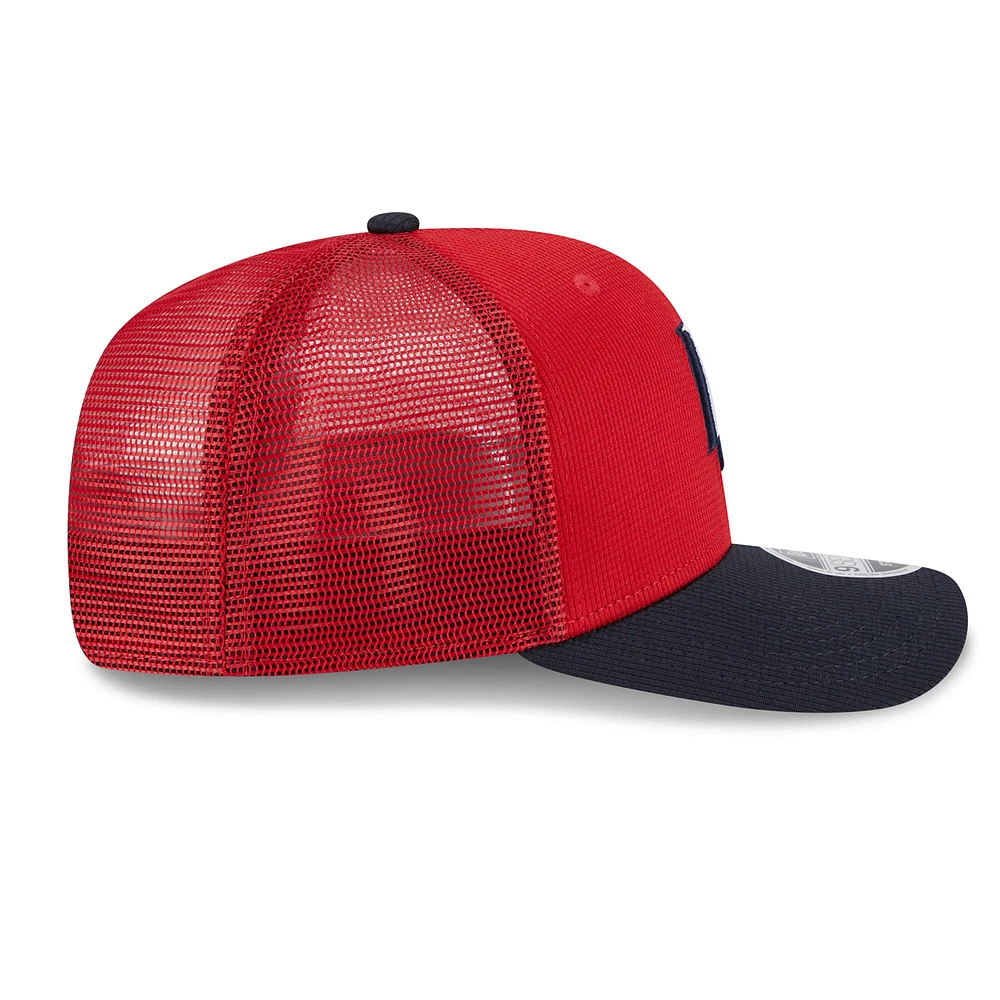 Men's New Era  Red/Navy Washington Nationals 2025 Batting Practice 9SEVENTY Stretch-Snap Trucker Hat