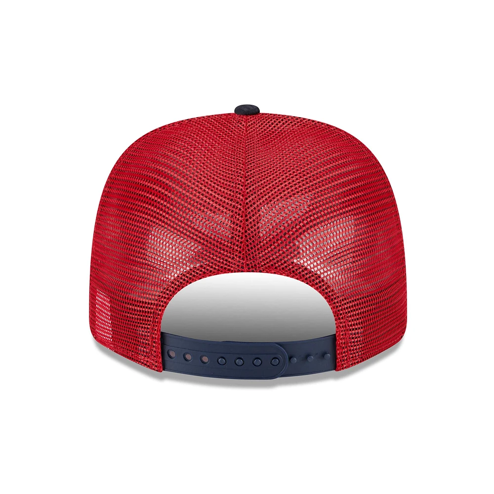 Men's New Era  Red/Navy Washington Nationals 2025 Batting Practice 9SEVENTY Stretch-Snap Trucker Hat