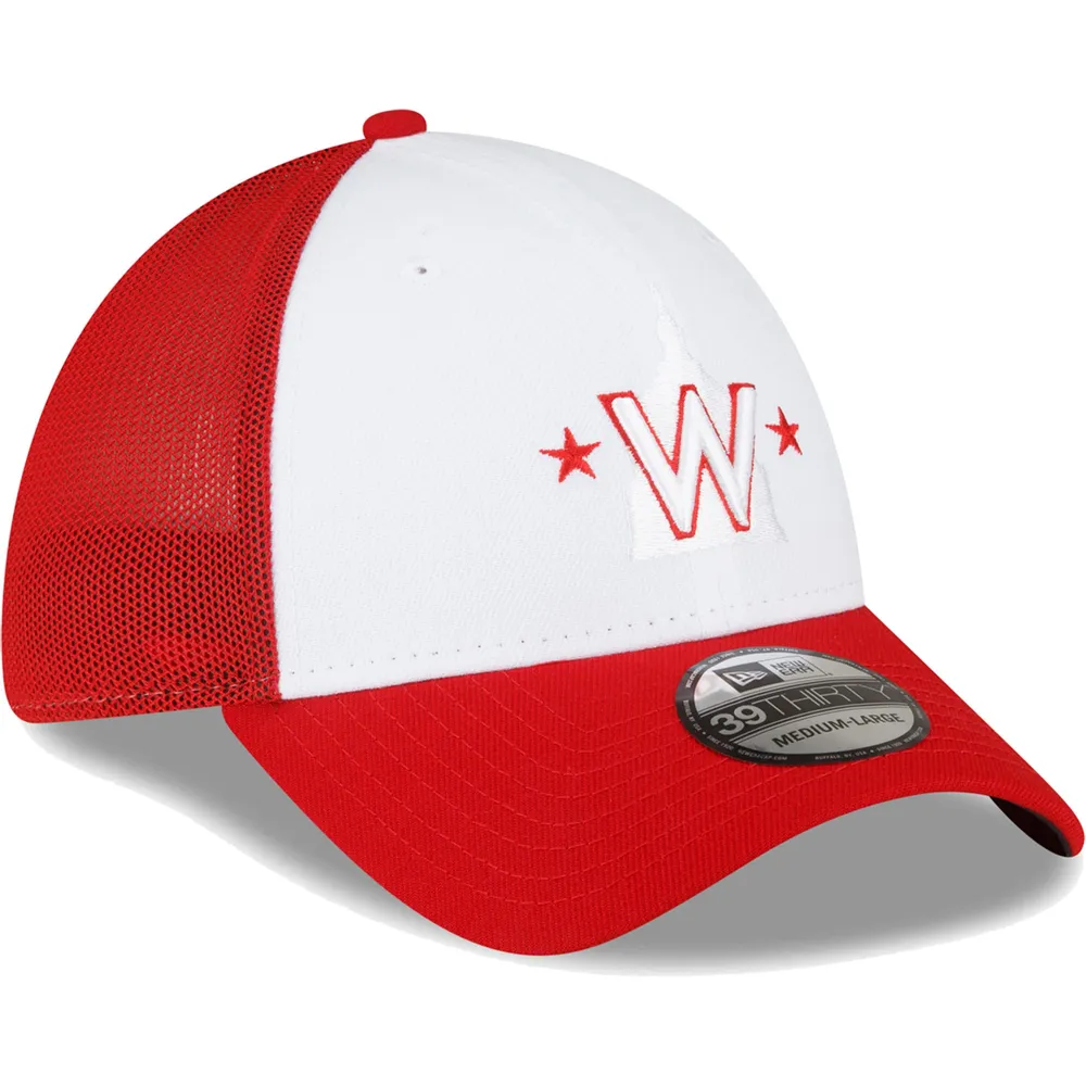 Casquette Flex 39THIRTY pour entraînement au bâton sur le terrain des Washington Nationals 2023 New Era homme, rouge/blanc