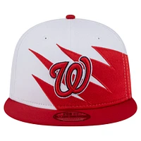 Men's New Era Red/White Washington Nationals Jagged 9FIFTY Snapback Hat