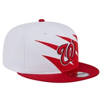 Men's New Era Red/White Washington Nationals Jagged 9FIFTY Snapback Hat