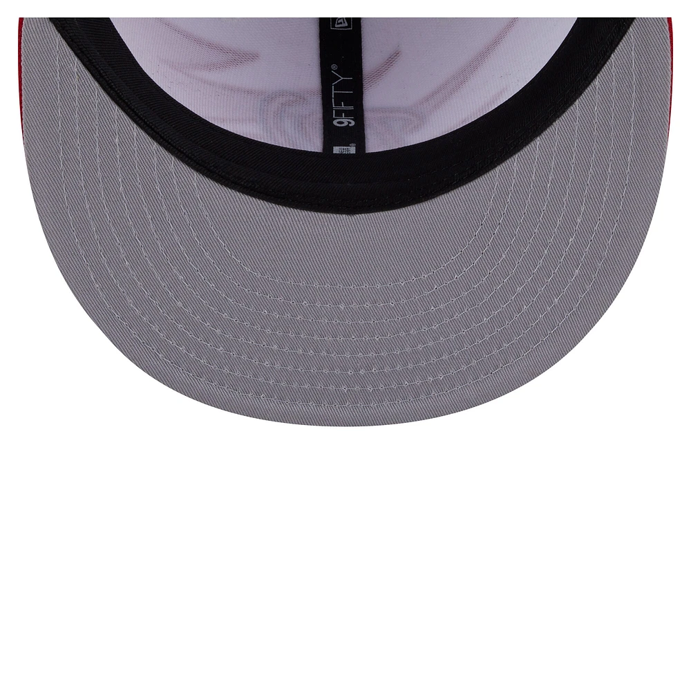 Men's New Era Red/White Washington Nationals Jagged 9FIFTY Snapback Hat