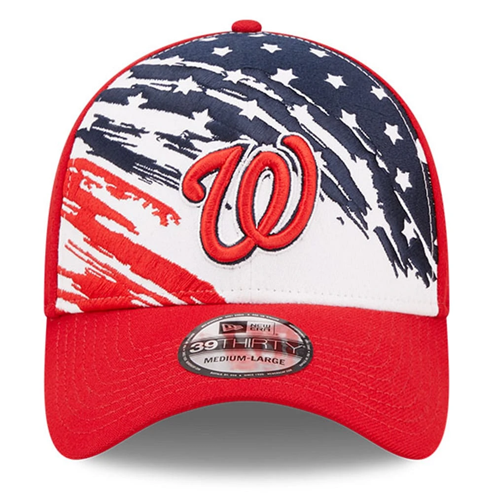 Men's New Era Red Washington Nationals 2022 4th of July 39THIRTY Flex Hat