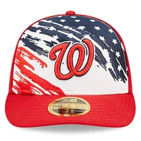 Men's New Era Red Washington Nationals 2022 4th of July Low Profile 59FIFTY Fitted Hat