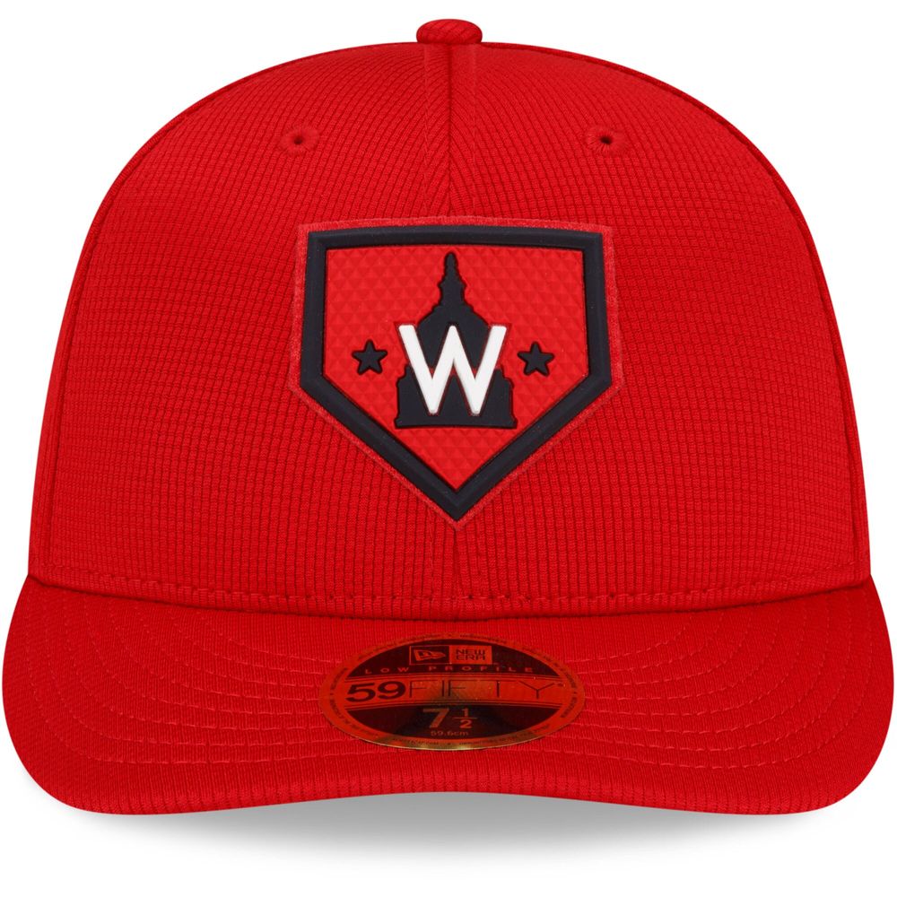 Men's New Era Red Washington Nationals 2022 Clubhouse Alternate Logo Low Profile 59FIFTY Fitted Hat