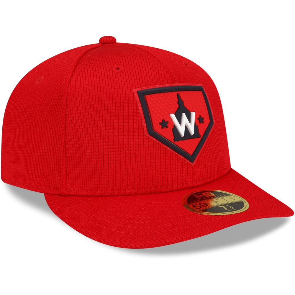 Men's New Era Red Washington Nationals 2022 Clubhouse Alternate Logo Low Profile 59FIFTY Fitted Hat