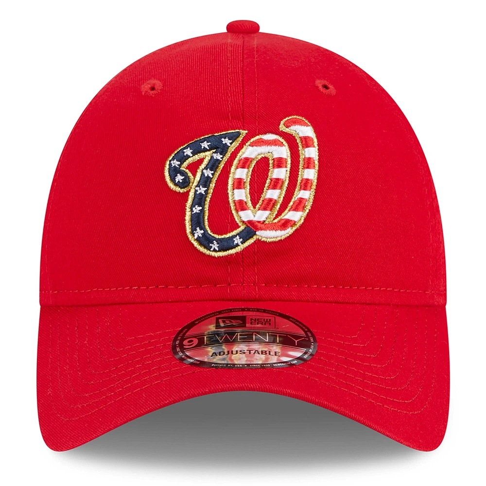 Men's New Era  Red Washington Nationals 2023 Fourth of July 9TWENTY Adjustable Hat