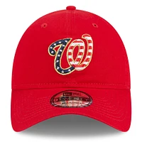 Casquette New Era Red Washington Nationals 2023 Fourth of July 9TWENTY réglable pour homme