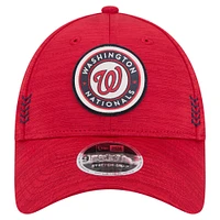 Men's New Era  Red Washington Nationals 2024 Clubhouse 9FORTY Adjustable Hat