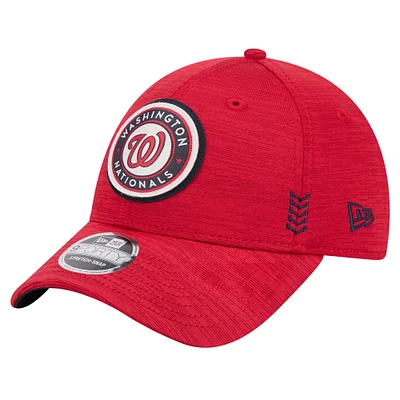 Casquette réglable rouge Washington Nationals 2024 Clubhouse 9FORTY New Era pour homme