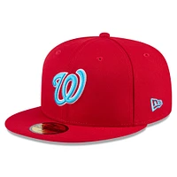 Casquette ajustée 59FIFTY pour la fête des pères Washington Nationals 2024 New Era rouge homme