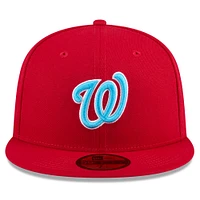 Casquette ajustée 59FIFTY pour la fête des pères Washington Nationals 2024 New Era rouge homme