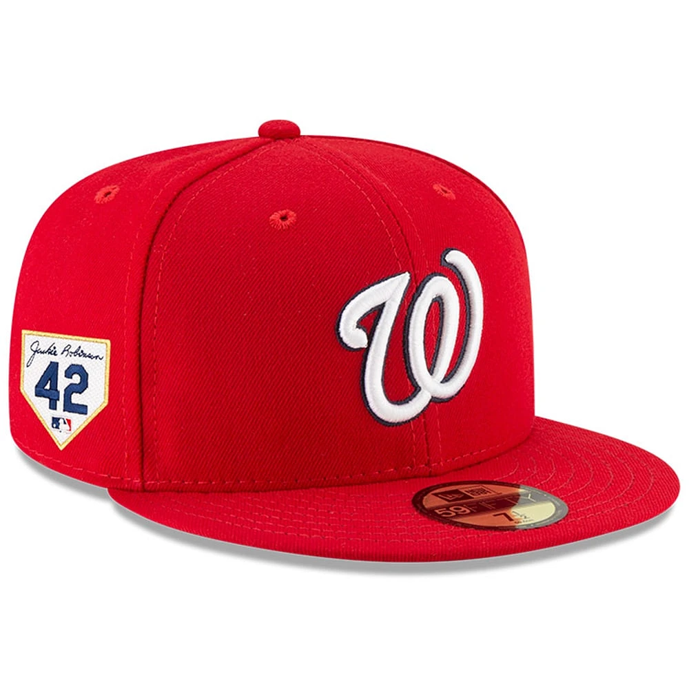 Casquette ajustée 59FIFTY Jackie Robinson Day 2024 des Washington Nationals New Era pour homme, rouge