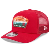 Casquette de camionneur extensible à boutons-pression 9SEVENTY de l'équipe d'entraînement de printemps 2025 des Nationals de Washington New Era pour homme
