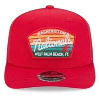 Casquette de camionneur extensible à boutons-pression 9SEVENTY de l'équipe d'entraînement de printemps 2025 des Nationals de Washington New Era pour homme