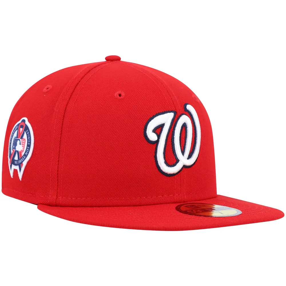 New Era Red Nationals de Washington 11 Memorial Side Patch 59FIFTY Chapeau masculin