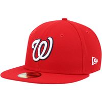 Men's New Era Red Washington Nationals 9/11 Memorial Side Patch 59FIFTY Fitted Hat