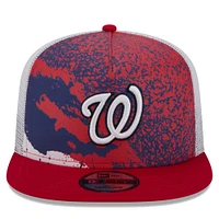 Men's New Era Red Washington Nationals Court Sport 9FIFTY Snapback Hat