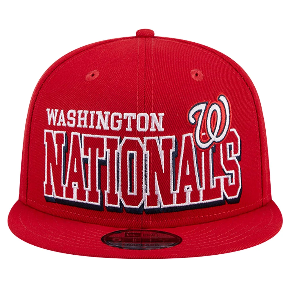 Casquette Snapback 9FIFTY Game Day Bold pour hommes des Nationals de Washington New Era rouge