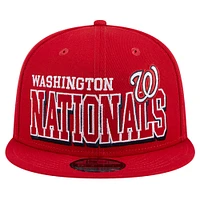 Casquette Snapback 9FIFTY Game Day Bold pour hommes des Nationals de Washington New Era rouge