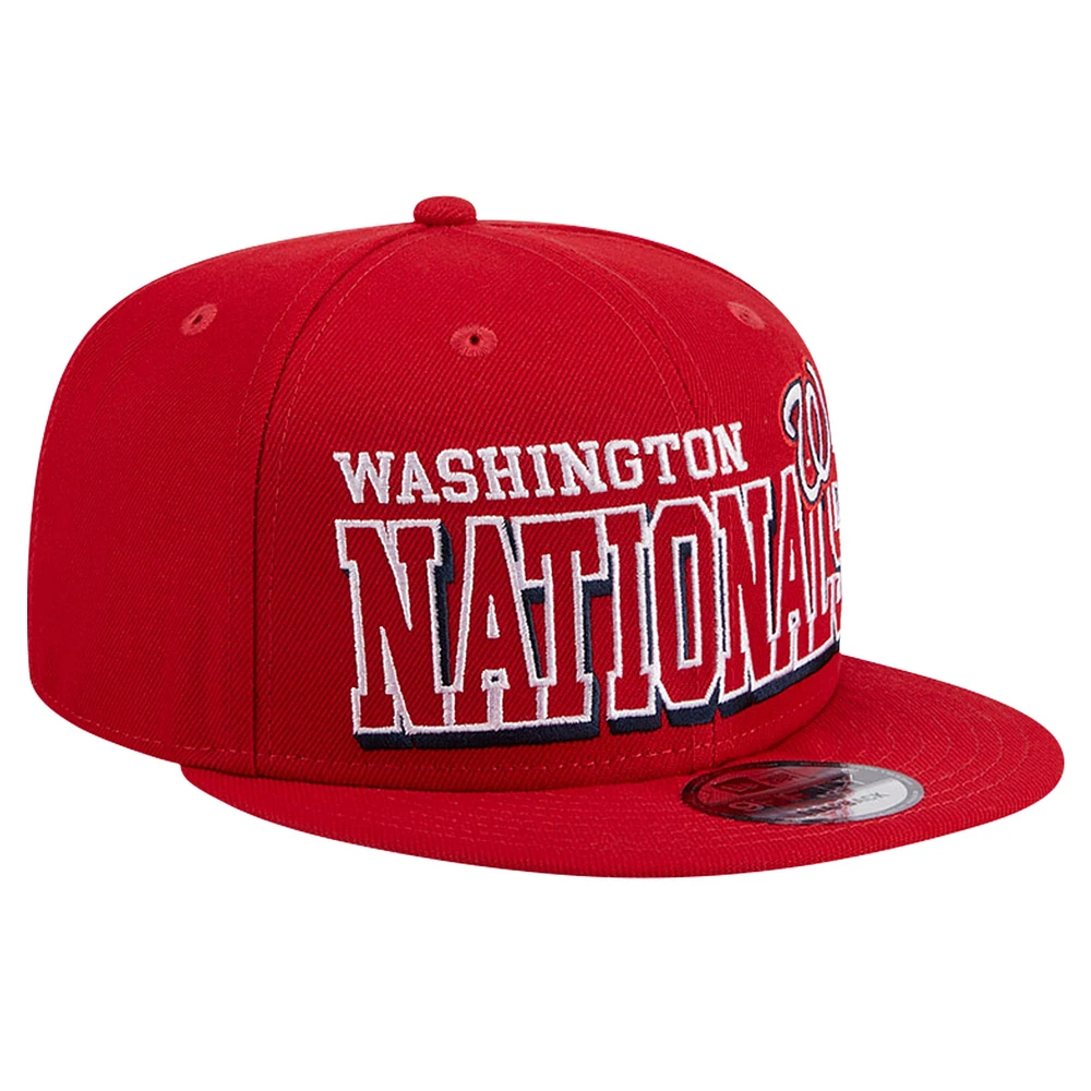 Casquette Snapback 9FIFTY Game Day Bold pour hommes des Nationals de Washington New Era rouge