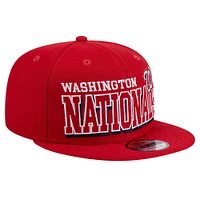 Casquette Snapback 9FIFTY Game Day Bold pour hommes des Nationals de Washington New Era rouge