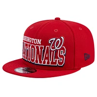 Casquette Snapback 9FIFTY Game Day Bold pour hommes des Nationals de Washington New Era rouge