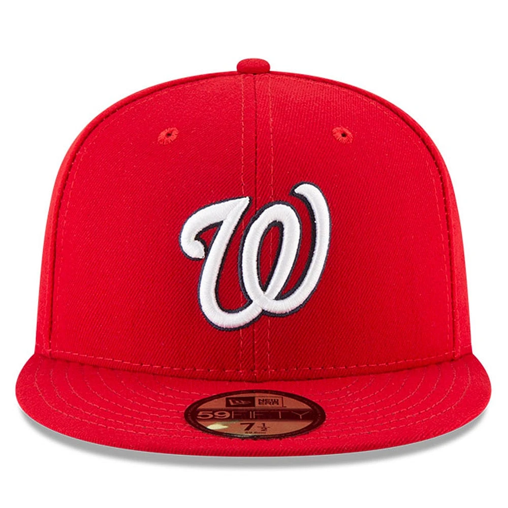 Casquette ajustée 59FIFTY rouge du Temple de la renommée baseball national des Washington Nationals New Era pour hommes