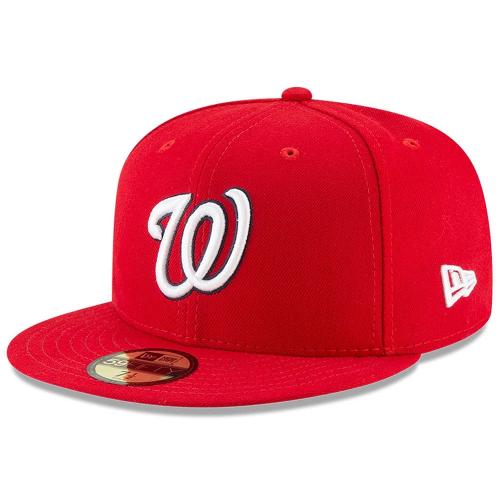 Casquette ajustée 59FIFTY rouge du Temple de la renommée baseball national des Washington Nationals New Era pour hommes