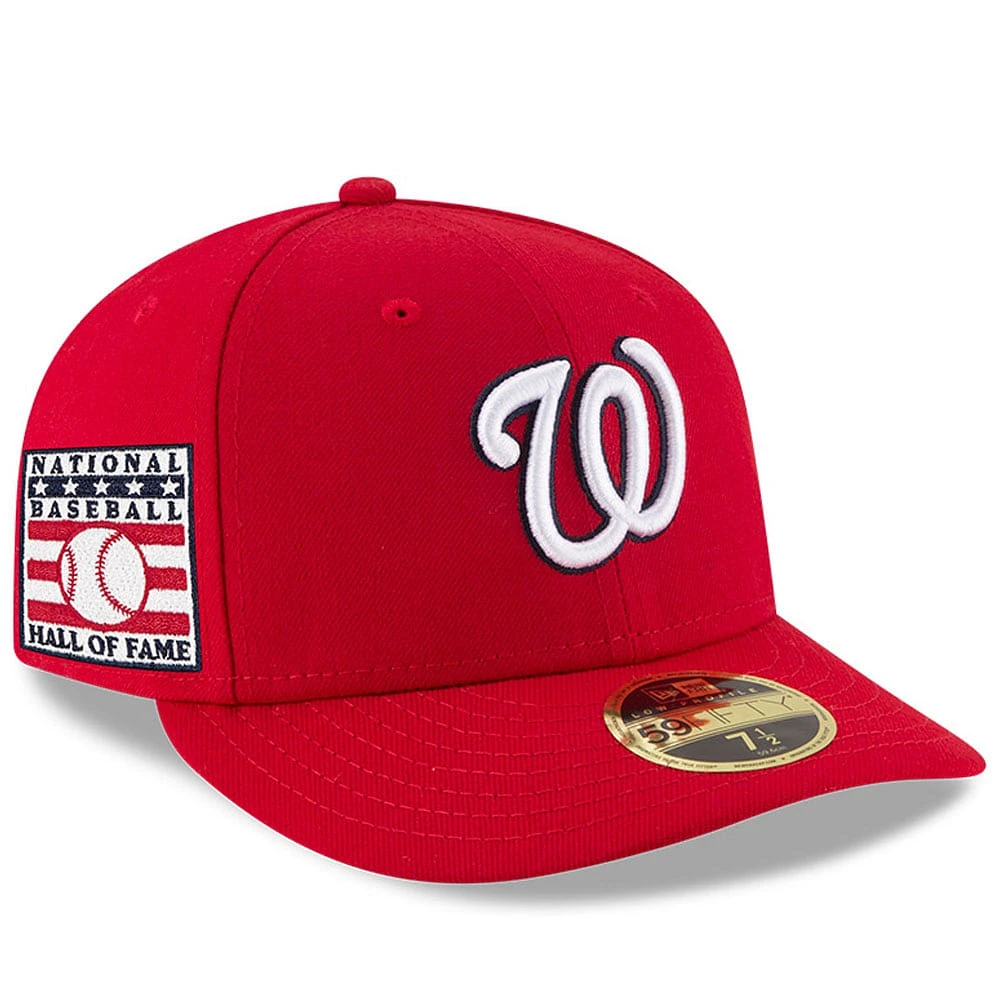 Men's New Era Red Washington Nationals National Baseball Hall of Fame Low Profile 59FIFTY Fitted Hat