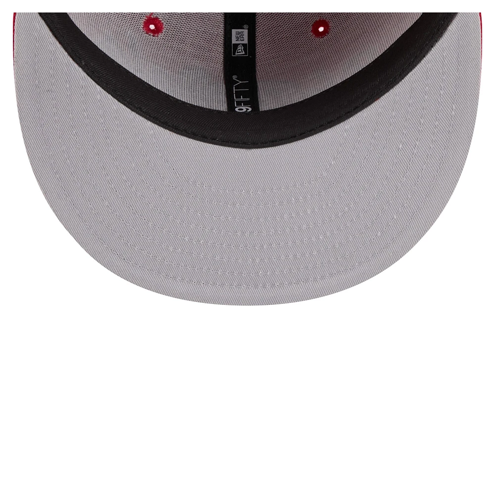 Casquette ajustée Overlap 59FIFTY rouge des Washington Nationals de New Era pour homme