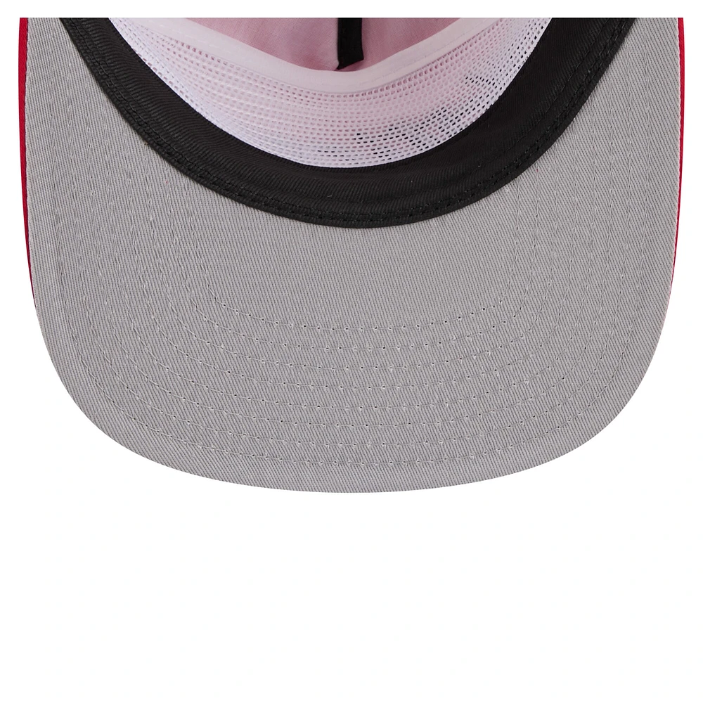 Men's New Era Red Washington Nationals Retro Satin Script Golfer Adjustable Hat
