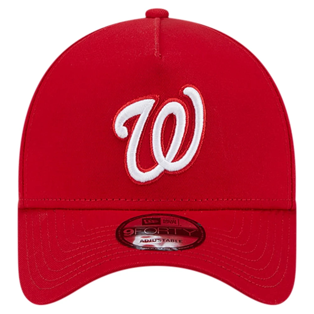 Casquette ajustable 9FORTY couleur A-Frame des Nationals de Washington New Era pour hommes, rouge