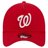 Casquette ajustable 9FORTY couleur A-Frame des Nationals de Washington New Era pour hommes, rouge