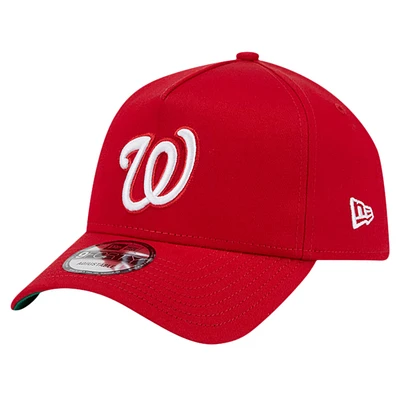 Casquette ajustable 9FORTY couleur A-Frame des Nationals de Washington New Era pour hommes, rouge