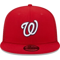 Casquette Snapback 9FIFTY Team Color des Washington Nationals rouge New Era pour homme