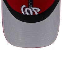 Men's New Era Red Washington Nationals Team Slick Trucker 9TWENTY Adjustable Hat